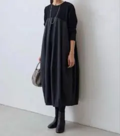【試着のみ】BEARDSLEY ブラック マルワンピース サイズ0
