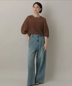 バックリボンプルオーバー　5分袖　定価8,800円