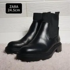 【極美品】 ZARA / ザラ リブソックス ブーツ ニット 37
