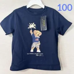 新作◇ラルフローレン 花火ポロベアTシャツ ネイビー 3T/100