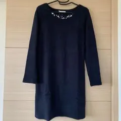 【新品】index 起毛ビジュー付きサックワンピース