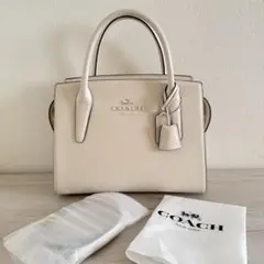 【美品】COACH コーチ ラージ アンドレアキャリーオール ホワイト 白