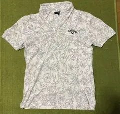 Callaway ゴルフ　ポロシャツ　Lサイズ　白／柄物