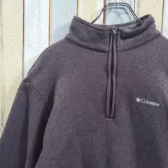 6-246☆コロンビア☆ハーフジップスウェットトレーナー☆ロゴ刺繍☆Lサイズ