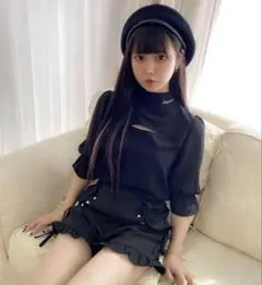 pium ピウム ハイウエストファーショートパンツ ショーパン ファー