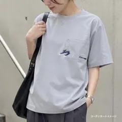 CONVERSE Tシャツ 吸水速乾 UVカット グレー ユニセックスのサムネイル