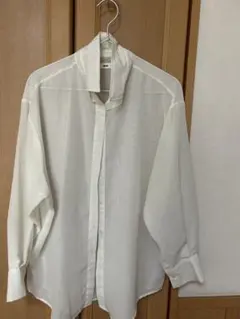 ホワイトシースルー長袖シャツ