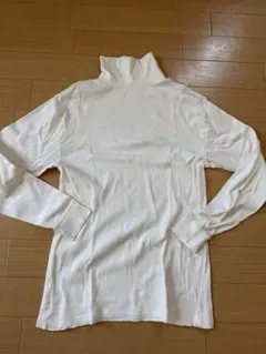 美品】ルトロワ フランス製 白モックネックセーター ウール100% サイズ 