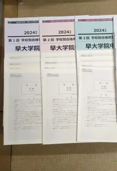 2024年度＆2023年度　NN早大学院中　後期　日曜講座テキスト　早稲アカ 早稲田アカデミー土特 NN志望校別[土曜講座]早実クラス 2024年