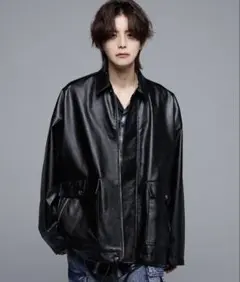 【ADRER】レザージャケット/ミリタリーフライトジップブルゾン