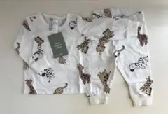 【新品タグ付】H&M　ベビー　パジャマ　動物　オーガニックコットン　60