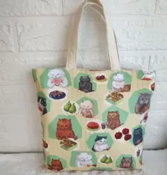 ハンドメイド　トートバッグ 　カマノレイコ生地使用 ポップのサムネイル