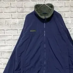 コロンビア　マウンテンパーカー中綿　ネイビーXL ロゴ刺繍アウトドア1027