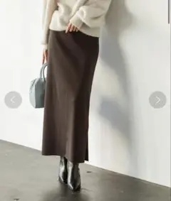 NOBLE トタンテレコタイトスカート ブラウン 38サイズ