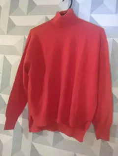 ヨシエイナバ カシミヤ100% 厚手 タートルネックニット プルオーバー M
