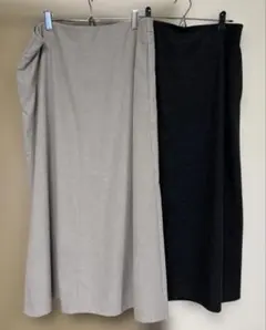 GU ブラッシュド　フレアースカート　2枚セット　3XL