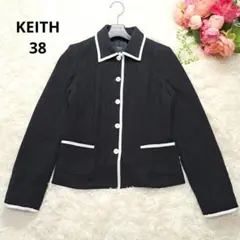 KEITH キース パイピング バイカラー テーラードジャケット ネイビー38のサムネイル