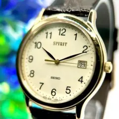 稼働品　SEIKO セイコースピリット　メンズ　腕時計　クォーツ　デイト
