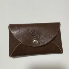 PEANUTS CAFE JOE COOL レザーカードケース ブラウン