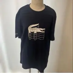Mサイズ❣️ LACOSTE グラフィックTシャツ ネイビー