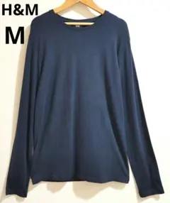 H&M 長袖 クルーネック カットソー 黒　ブラック　M　柔らかい生地　ゆったりのサムネイル