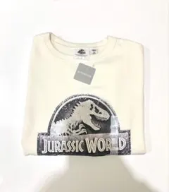 GU kids グラフィックスウェットシャツ　ジェラシックワールド　ナチュラル