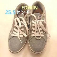 EDWIN スニーカー キルティング グレーのサムネイル