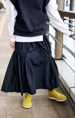 nagonstans◆asymmetry drawstring skirt