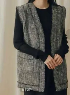 SENSE OF PLACE ツイードノーカラージレ