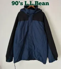 90's L.L.Bean マウンテンパーカー　ナイロンハーフコート　フルジップ