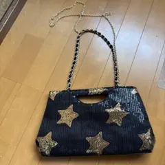 星型スパンコール装飾　　パーティーバック　Cossete