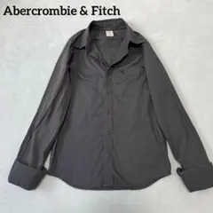 訳あり❗️Abercrombie & Fitch 長袖シャツ 刺繍 ワンポイント