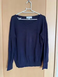 ROPÉ PICNIC ネイビー Vネックニット 38