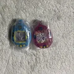 たまごっち　シャカシャカチャームコレクション 透明ピンク　ブルーまるっち