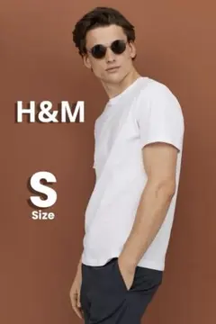 H&M ホワイト クルーネック Tシャツ S