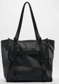 ZARA ナイロン トートバッグ ブラック シンプル マット　エフェクト　ザラのサムネイル