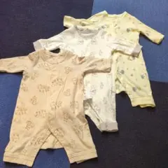 coconon様　キルトロンパースとロンパース　長袖　60 まとめセット　4着