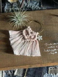 ꕤ︎︎訳ありꕤ︎︎マクラメbagチャームෆ‪pinkෆ‪⸒⸒