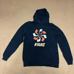 NYAKE カラフルフード付きパーカー XL ネイビー