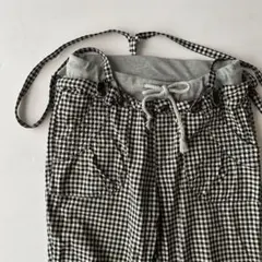 ＊白黒ギンガムチェック柄カジュアルパンツ