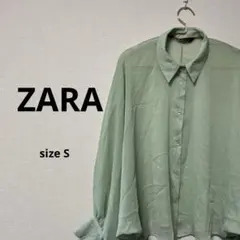 [ZARA]ザラ　ドルマンスリーブ　シアーシャツ長袖