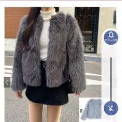 グレー ファーコート