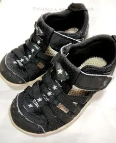 【16.0cm】IFME ブラック サンダル ウォーターシューズ 黒 イフミー