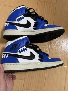 Nike ハイカットスニーカー 25.5cm ホワイト/ブルー