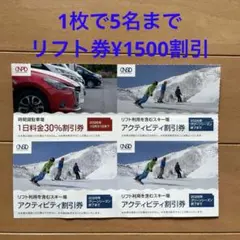 【最新】　日本駐車場開発　株主優待券　1,000株　駐車場・スキー場割引