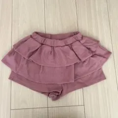 フリル付きピンクショートパンツ　ペアマノン 100 110