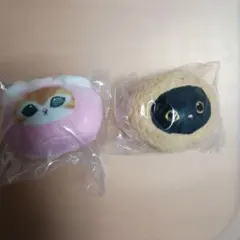 モフサンド　飲茶にゃんおかおぬいぐるみ　2種セット