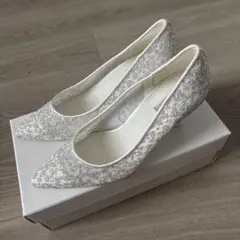 【美品】RANDA グリッターチュールパンプス　2025春夏