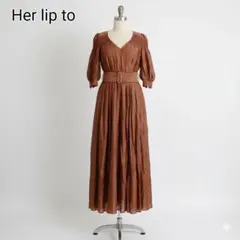 美品　Her lip to Airy Volume Sleeve Dress М