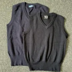 Vネックベスト 2点セット 130、140